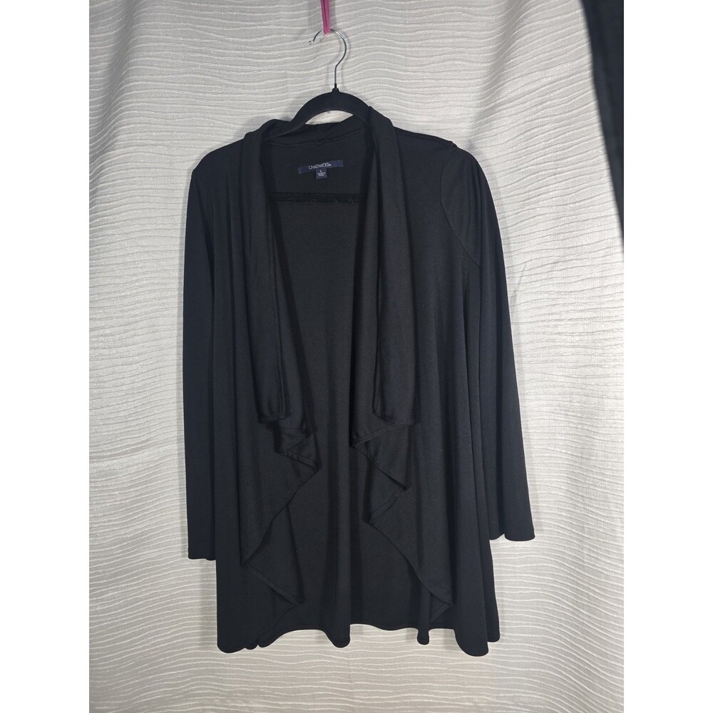 Cjadwicks Women's Waterfall Cardigan Black